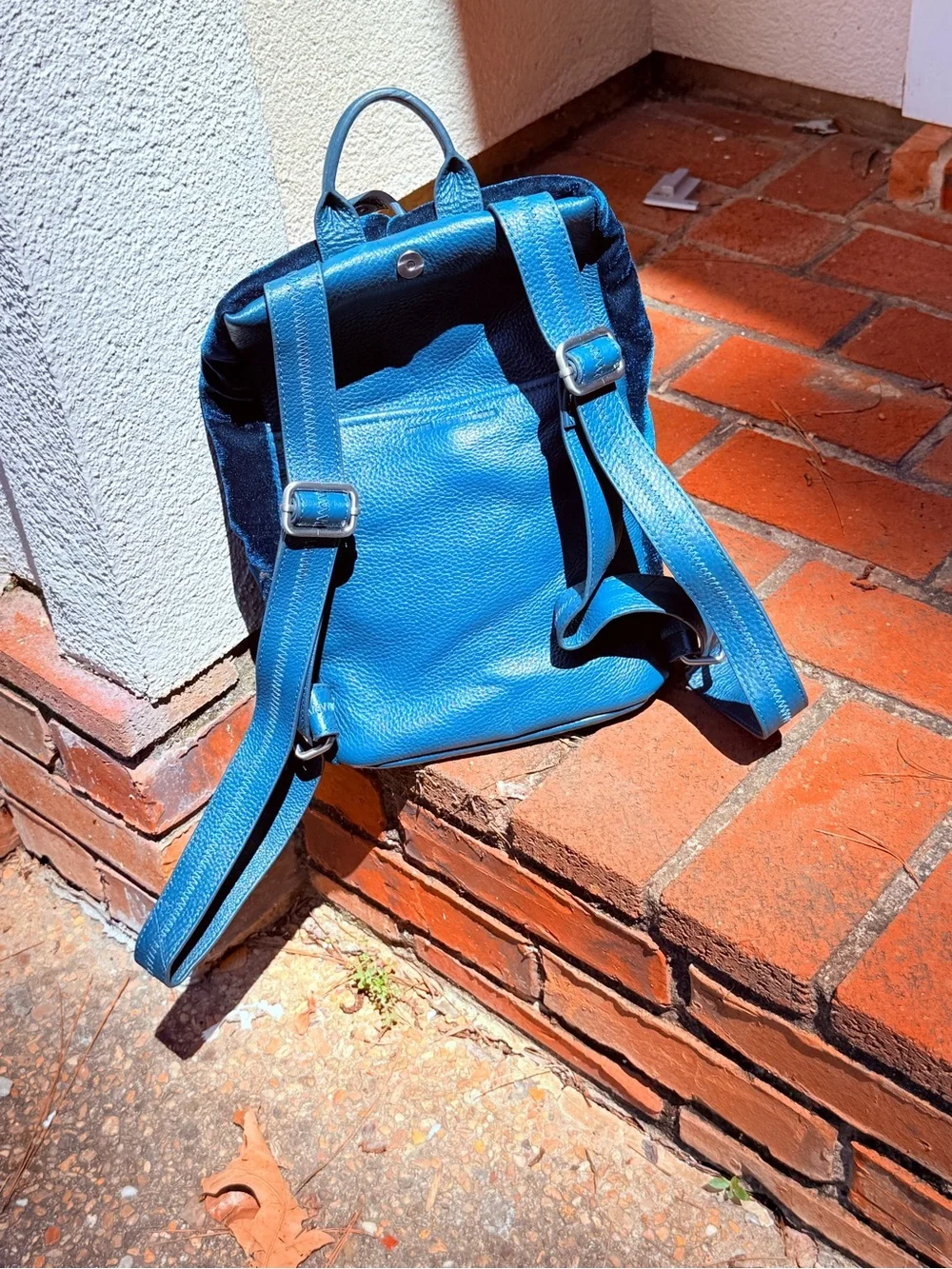 Aimee Kestenberg Velvet Front-Zip Women's Backpack - Deep Teal